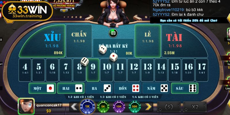 Sicbo 33WIN - Game Xúc Xắc Đỉnh Cao Với Tỷ Lệ Thưởng Hấp Dẫn 2 Cập nhật luật chơi Sicbo tiêu chuẩn từ 33WIN