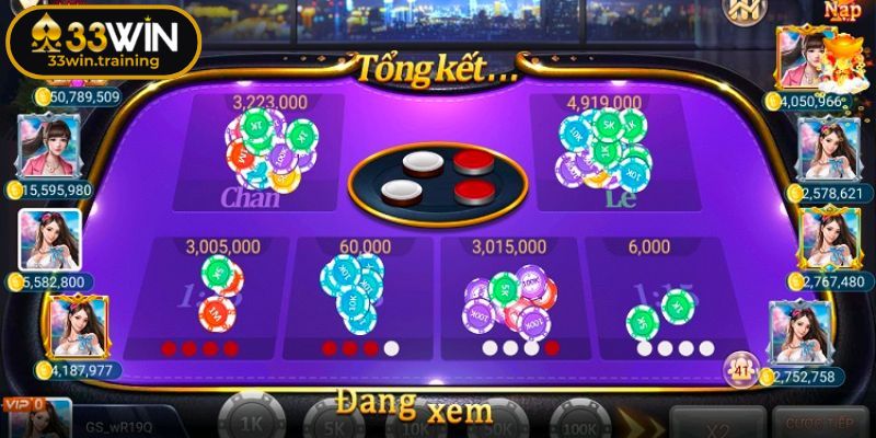 Xóc Đĩa 33WIN - Trải Nghiệm Game Trong Không Gian Hiện Đại 3 Soi cầu theo nhịp chẵn/lẻ lệch